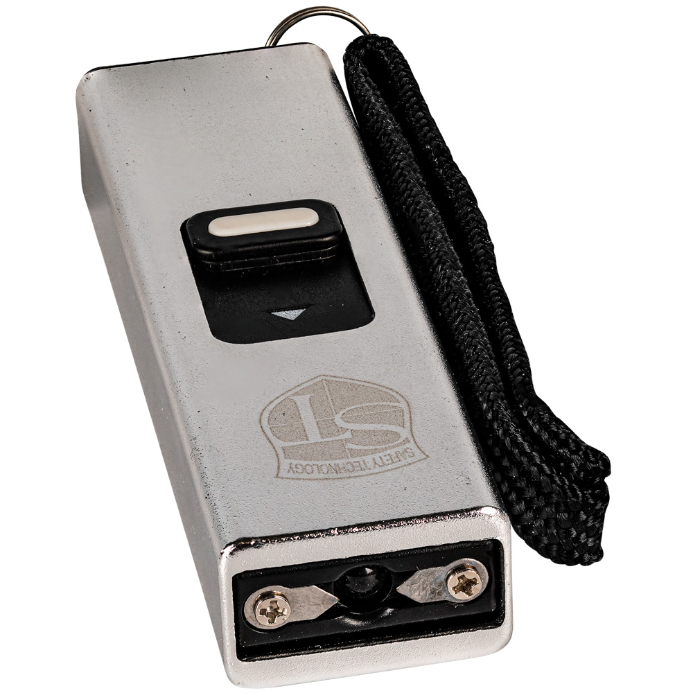 Slider 40 million volt stun gun flashlight 4.9 milliamps Silver view 2